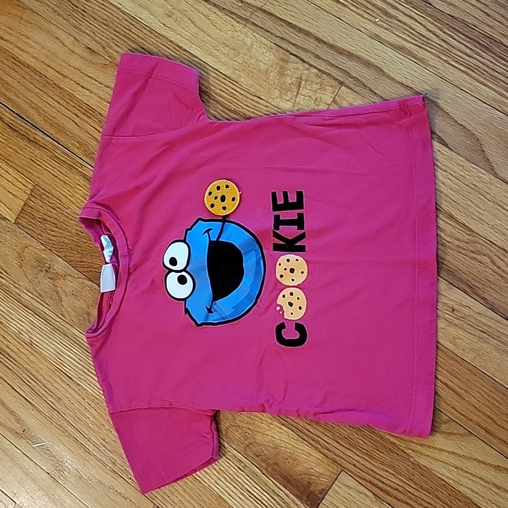 Zara Sesame Street Cookie Monster Shirt, size 5
